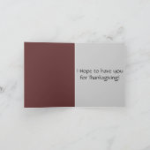 二頭の七面鳥 シーズンカード (内部)