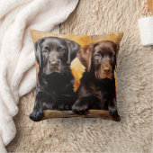 二頭の子犬 クッション (ブランケット)