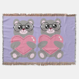 二頭の熊 スローブランケット