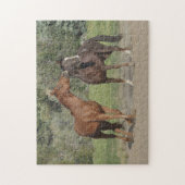 二頭の遊馬 ジグソーパズル (縦)