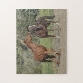 二頭の遊馬 ジグソーパズル