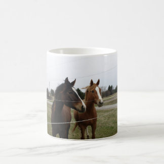 二頭の馬のマグカップ コーヒーマグカップ