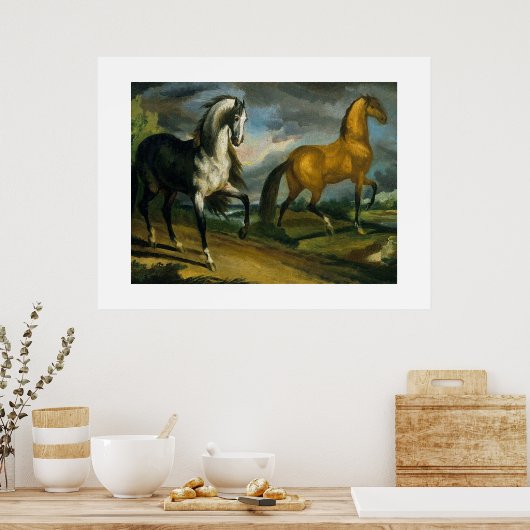 二頭の馬1808 ポスター (キッチン)