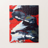 二頭の馬 ジグソーパズル (縦)