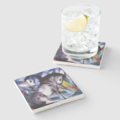 二頭の馬（フランツ・マーク著） ストーンコースター (横)