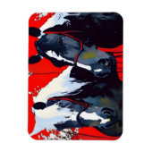 二頭の馬 マグネット (縦)