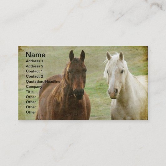 二頭の馬 名刺 (正面)
