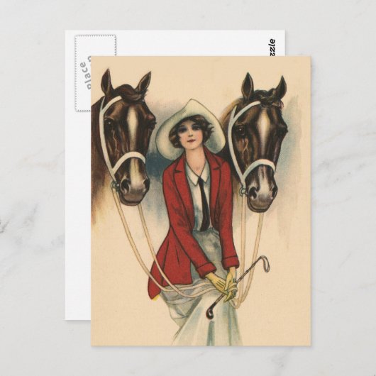 二頭持ちの人 ポストカード (正面/裏面)