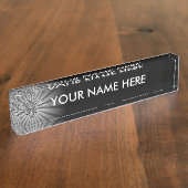 二頭灰色の鷲 デスクネームプレート (側面)