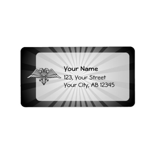 二頭灰色の鷲 ラベル (正面)