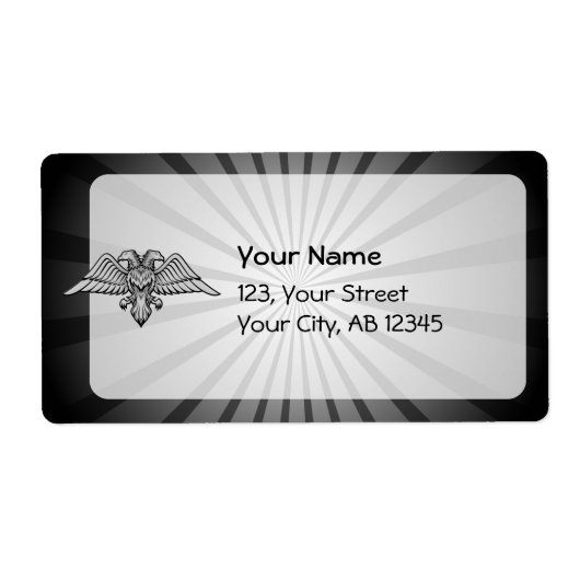 二頭灰色の鷲 ラベル (正面)