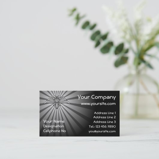 二頭灰色の鷲 名刺 (スタンド正面)