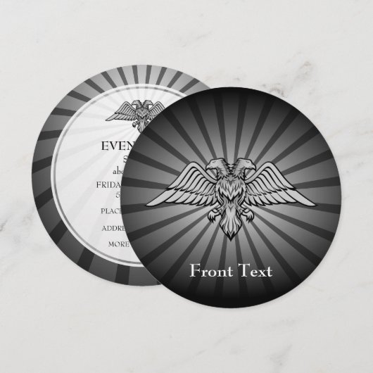 二頭灰色の鷲 招待状 (正面/裏面)