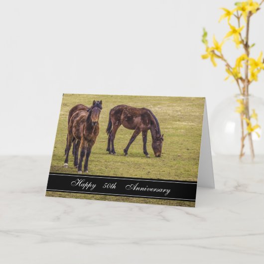 二頭立50周年 カード (黄色い花)