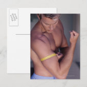 二頭筋の男性 ポストカード (正面/裏面)