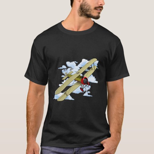 二飛んでいる面航空パイロット Tシャツ (正面)