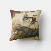 二馬法、サーカスのパフォーマンス、1874年頃。 クッション (裏面)