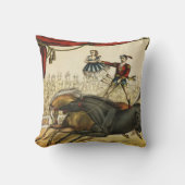 二馬法、サーカスのパフォーマンス、1874年頃。 クッション (正面)