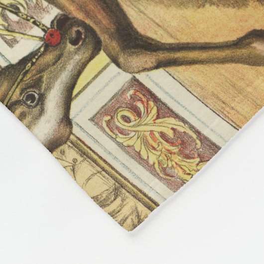 二馬法、サーカスのパフォーマンス、1874年頃。 フリースブランケット (角)