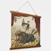 二馬法、サーカスのパフォーマンス、1874年頃。 吊り下げ型タペストリー (傾斜あり)