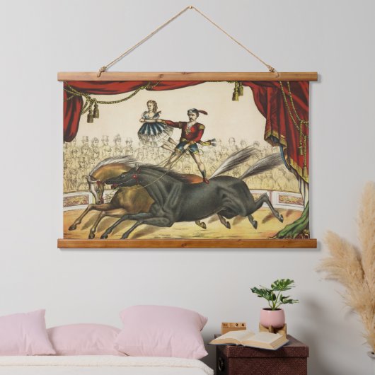 二馬法、サーカスのパフォーマンス、1874年頃。 吊り下げ型タペストリー (寝室)