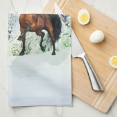 二馬雪景色 キッチンタオル (四つ折り)