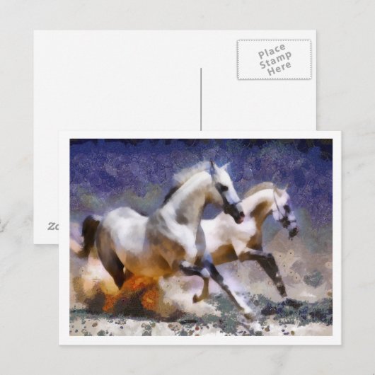 二馬駆け ポストカード (正面/裏面)