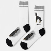 二黒ドイツの羊飼い犬と名前をカスタムする ソックス (左)