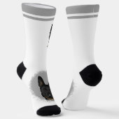 二黒ドイツの羊飼い犬と名前をカスタムする ソックス (傾斜あり)