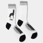 二黒ドイツの羊飼い犬と名前をカスタムする ソックス (右)