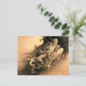 二龍の雲（1885年）宝貝加納著 ポストカード (スタンド正面)