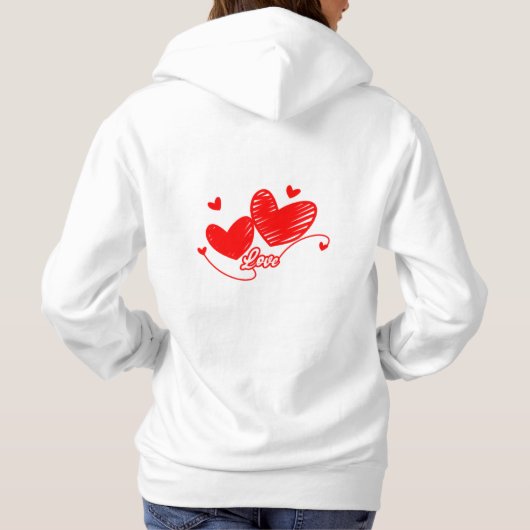 💕二❤️ハート一愛❤️💕 パーカ (裏面)