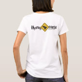 (二)飛んでいる胴体女子の短袖 Tシャツ (裏面)