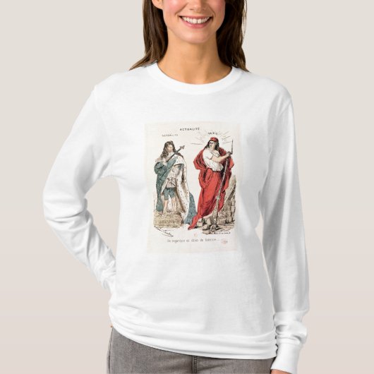互いでまぶしく光るパリおよびバーセイルズ1871年 Tシャツ (正面)
