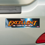 互いに優秀があって下さい バンパーステッカー (車上)