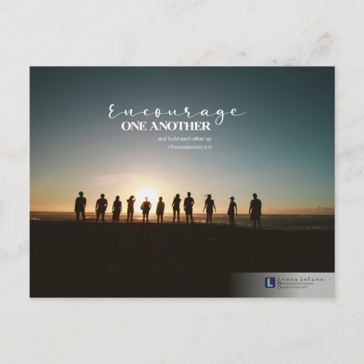 互いに励まし合う（1テサロニケ5:11） ポストカード (正面)