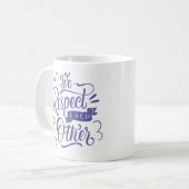 互いに尊敬し合う コーヒーマグカップ (正面左)