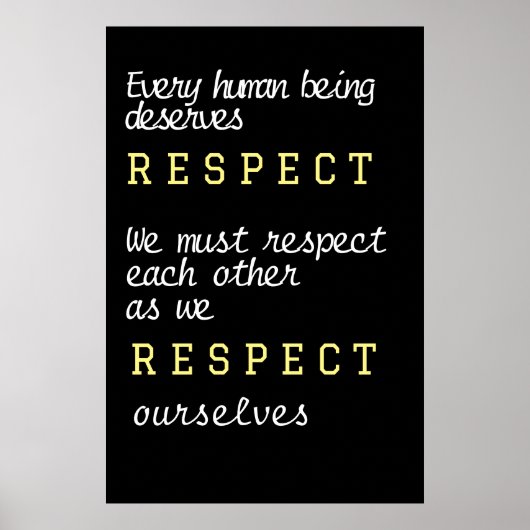 互いに尊敬し合わなければならない ポスター (正面)