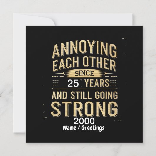 互いに悩ませあって何年もまだまだ続く 招待状 (正面)