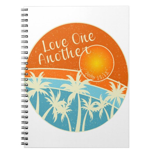 互いに愛しあおう キリスト教 デザイン ノートブック (正面)