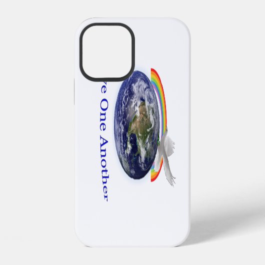 互いに愛し合いましょう iPhoneケース (裏面)
