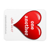 互いに愛し合うハート マグネット (横)