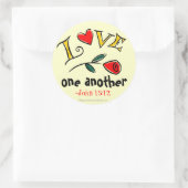 互いに愛し合う聖書の引用文 ラウンドシール (バッグ)