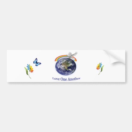 互いに愛し合う バンパーステッカー (正面)