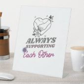 互いに支え合う 台座サイン (インサイチュ)