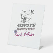 互いに支え合う 台座サイン (正面)