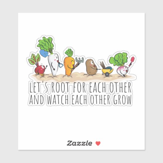 互いに根を張り合い、お互いが成長するのを見よう シール (シート)