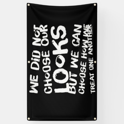 互いに親切である 横断幕 (縦)