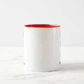 互いの上に積み重なるミートボールのミートボール ツートーンマグカップ (中央)