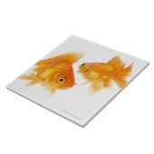 互いを交差させている2金魚 タイル (側面)